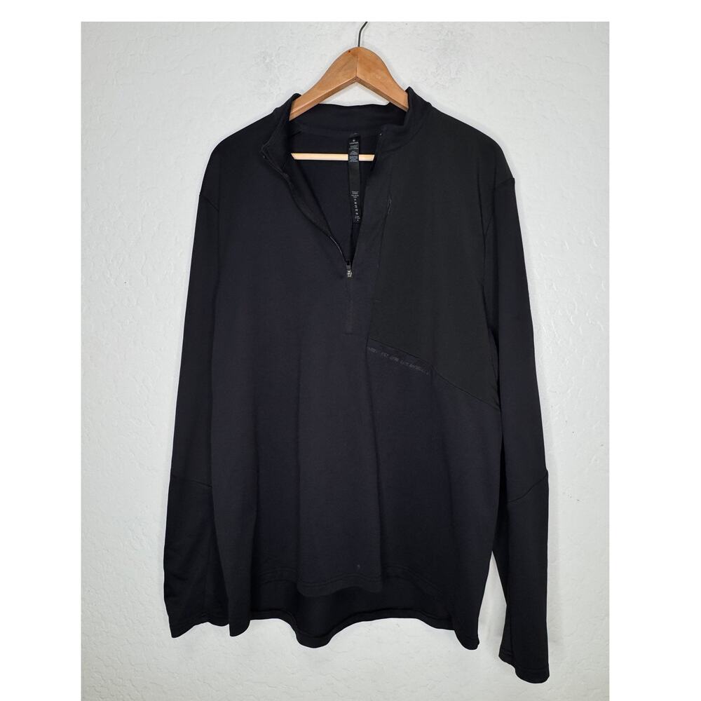 Lululemon Mens 1/4 Quater Pull Zipper Long Sleeve Size XL Black Pullover